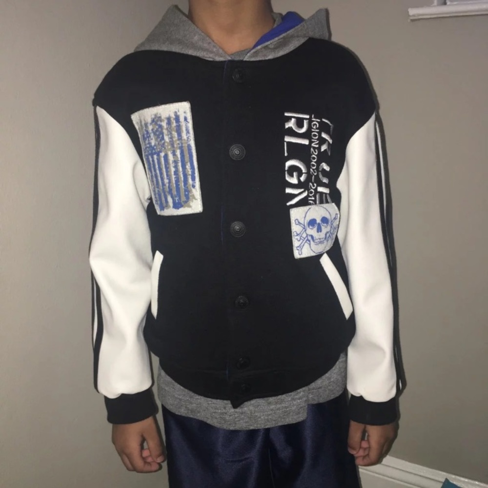 True Religion varsity jacket 4t